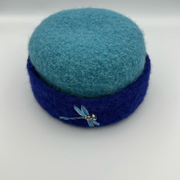 Carrie Cahill Mulligan Handmade felted wool/apalaca Dragonfly hat main image 4
